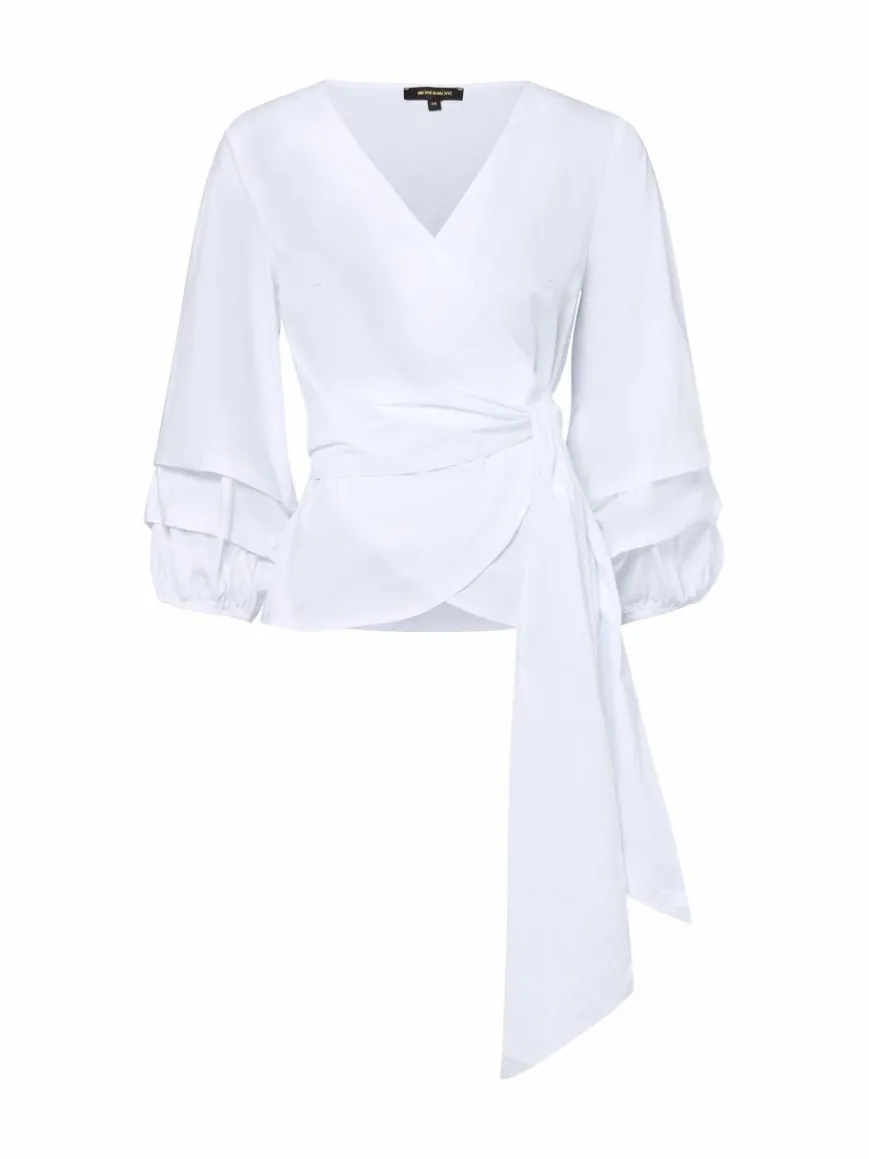 More & More Blusen*Damen Bluse weiß uni