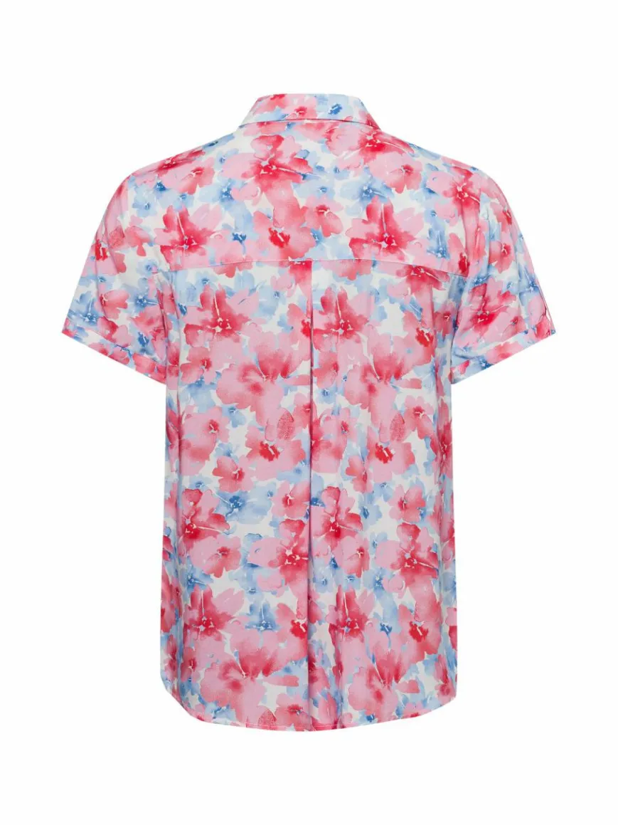 Franco Callegari Blusen*Damen Bluse altrosa hellblau gemustert