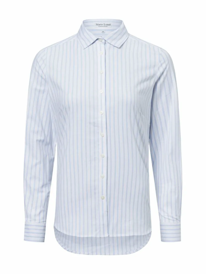 Marie Lund Blusen*Damen Bluse hellblau weiß gestreift