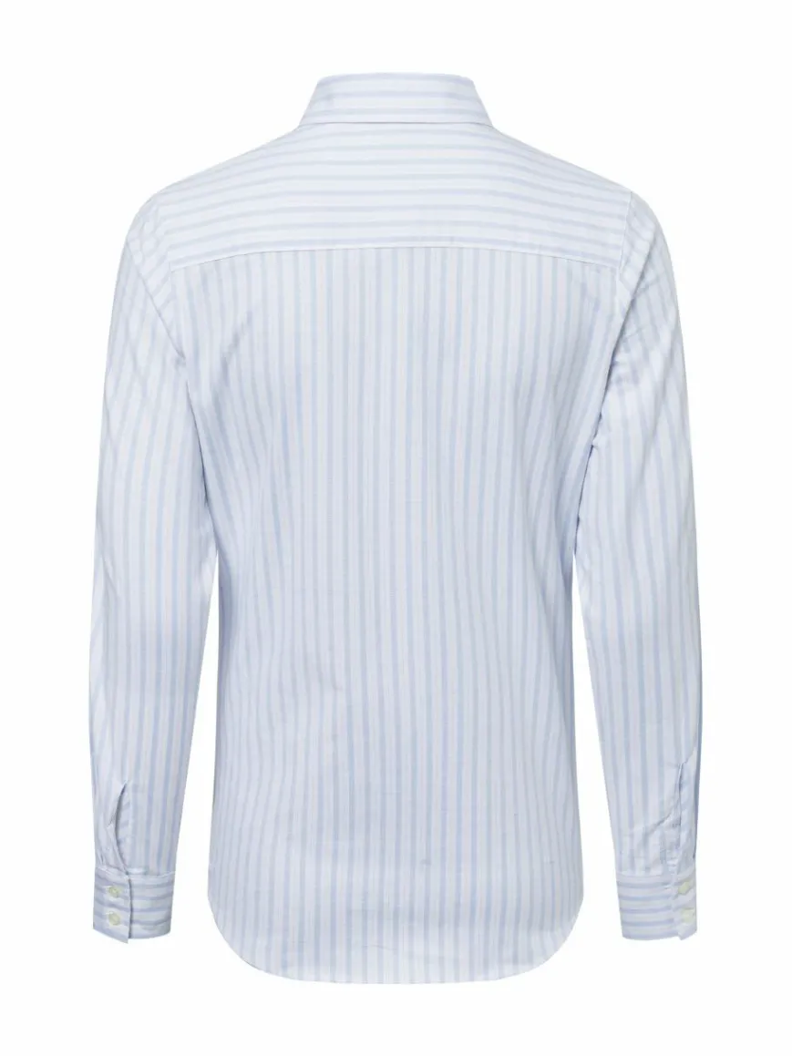 Marie Lund Blusen*Damen Bluse hellblau weiß gestreift