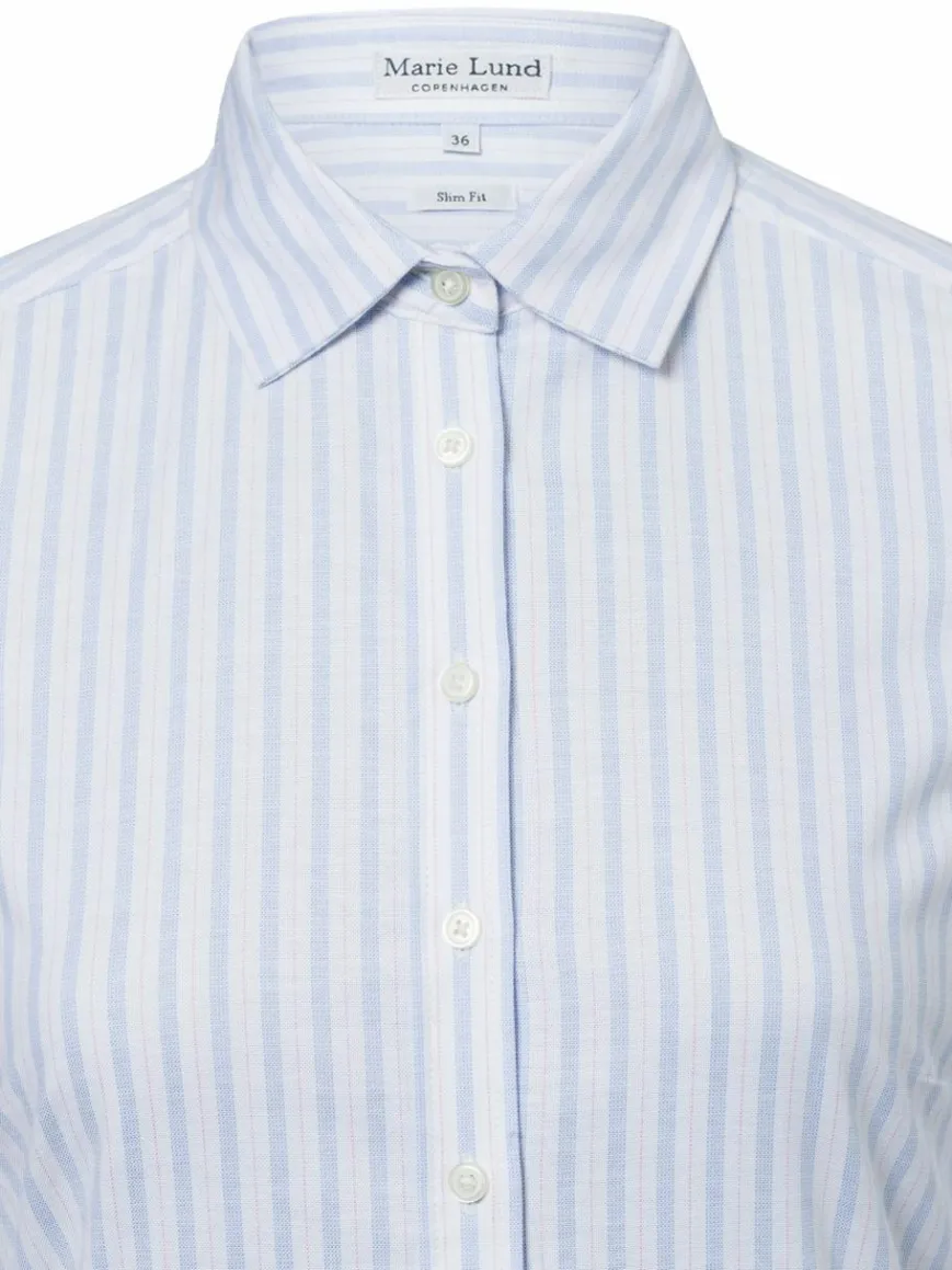 Marie Lund Blusen*Damen Bluse hellblau weiß gestreift