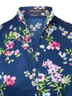 Franco Callegari Blusen*Damen Bluse indigo mehrfarbig gemustert