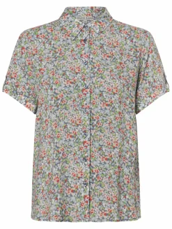 Franco Callegari Blusen*Damen Bluse blau grün gemustert