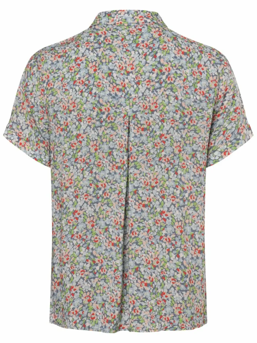 Franco Callegari Blusen*Damen Bluse blau grün gemustert