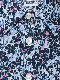 brookshire Blusen*Damen Bluse marine rosa gemustert