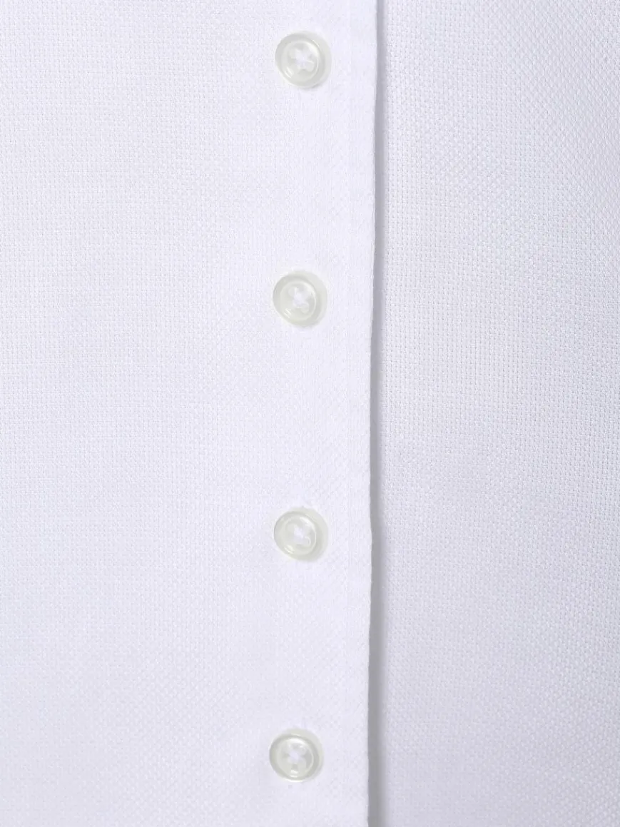 Franco Callegari Blusen*Damen Bluse - Bügelleicht weiß strukturiert