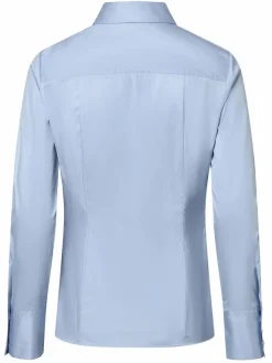 HUGO Blusen*Damen Bluse - Bügelleicht - The Fitted Shirt hellblau uni