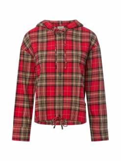 Joop Jeans Blusen*Damen Bluse - Bridget rot camel kariert