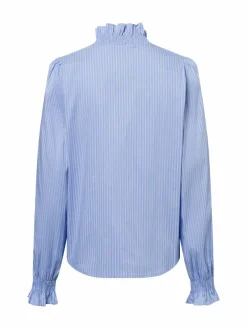 Neo Noir Blusen*Damen Bluse - Brielle hellblau weiß gestreift