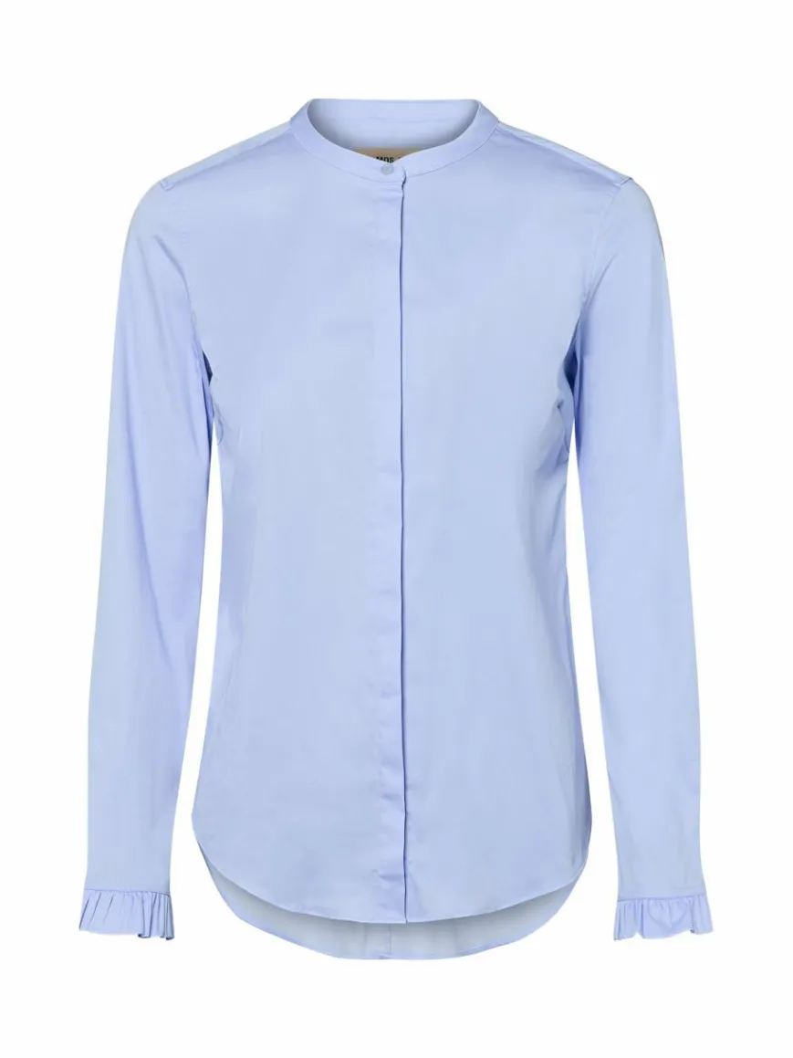 MOS MOSH Blusen*Damen Bluse - Mattie Shirt hellblau uni