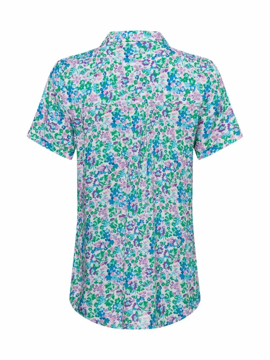 Franco Callegari Blusen*Damen Bluse - Samanta aqua grün gemustert