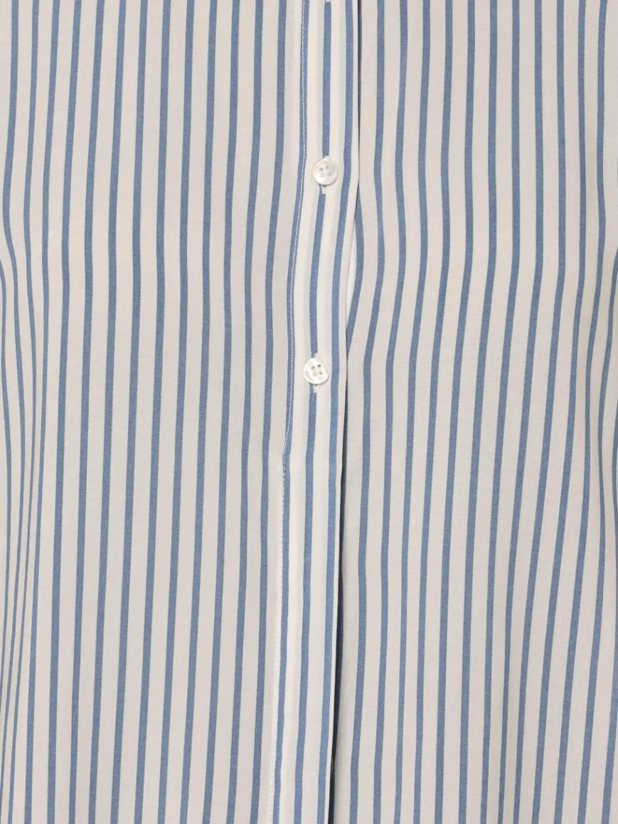 Franco Callegari Blusen*Damen Bluse - Samanta weiß blau gestreift