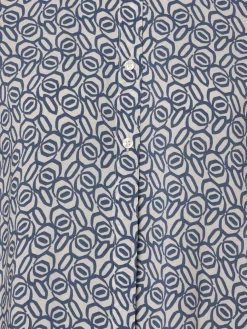 Franco Callegari Blusen*Damen Bluse - Samanta indigo weiß gemustert