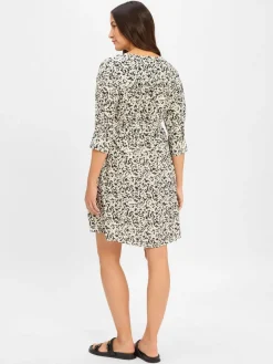 Msch Copenhagen Kleider*Damen Blusenkleid - MSCHJusia sand mehrfarbig gemustert