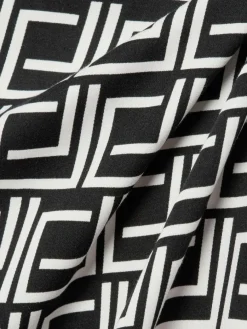 Franco Callegari Blusen*Damen Blusenshirt schwarz weiß gemustert