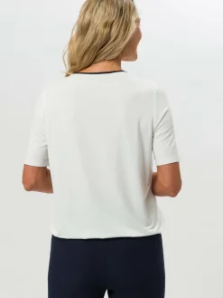 Frank Walder Blusen*Damen Blusenshirt ecru weiß uni