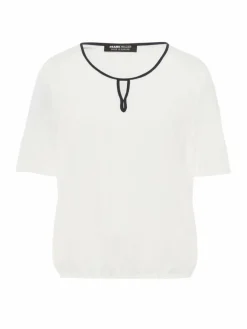 Frank Walder Blusen*Damen Blusenshirt ecru weiß uni