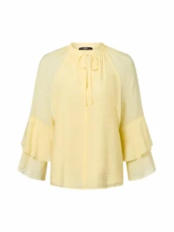 zero Blusen*Damen Blusenshirt zitrone uni