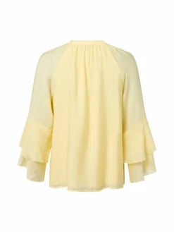 zero Blusen*Damen Blusenshirt zitrone uni