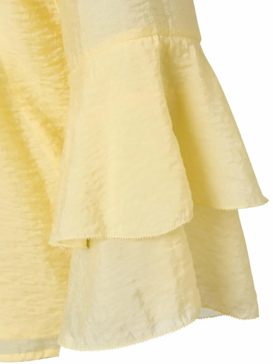 zero Blusen*Damen Blusenshirt zitrone uni