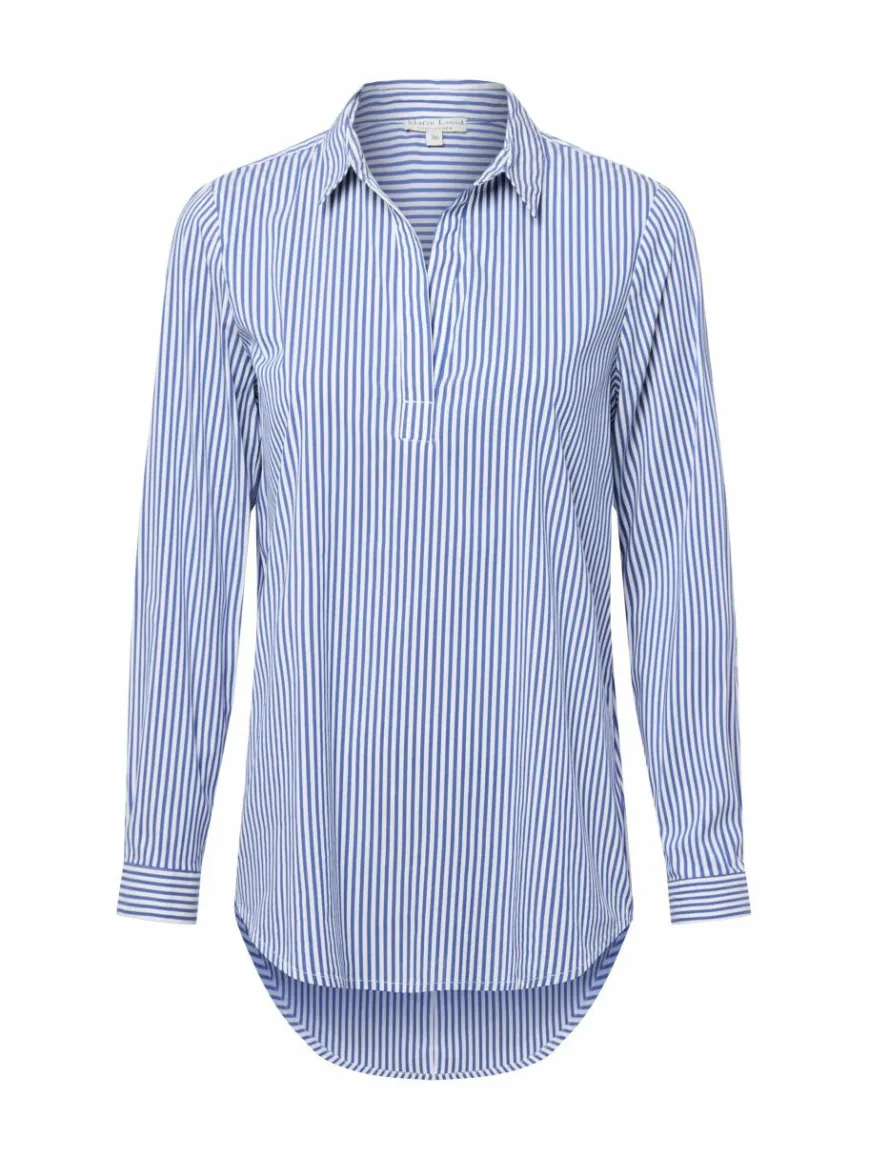 Marie Lund Blusen*Damen Blusenshirt weiß blau gestreift