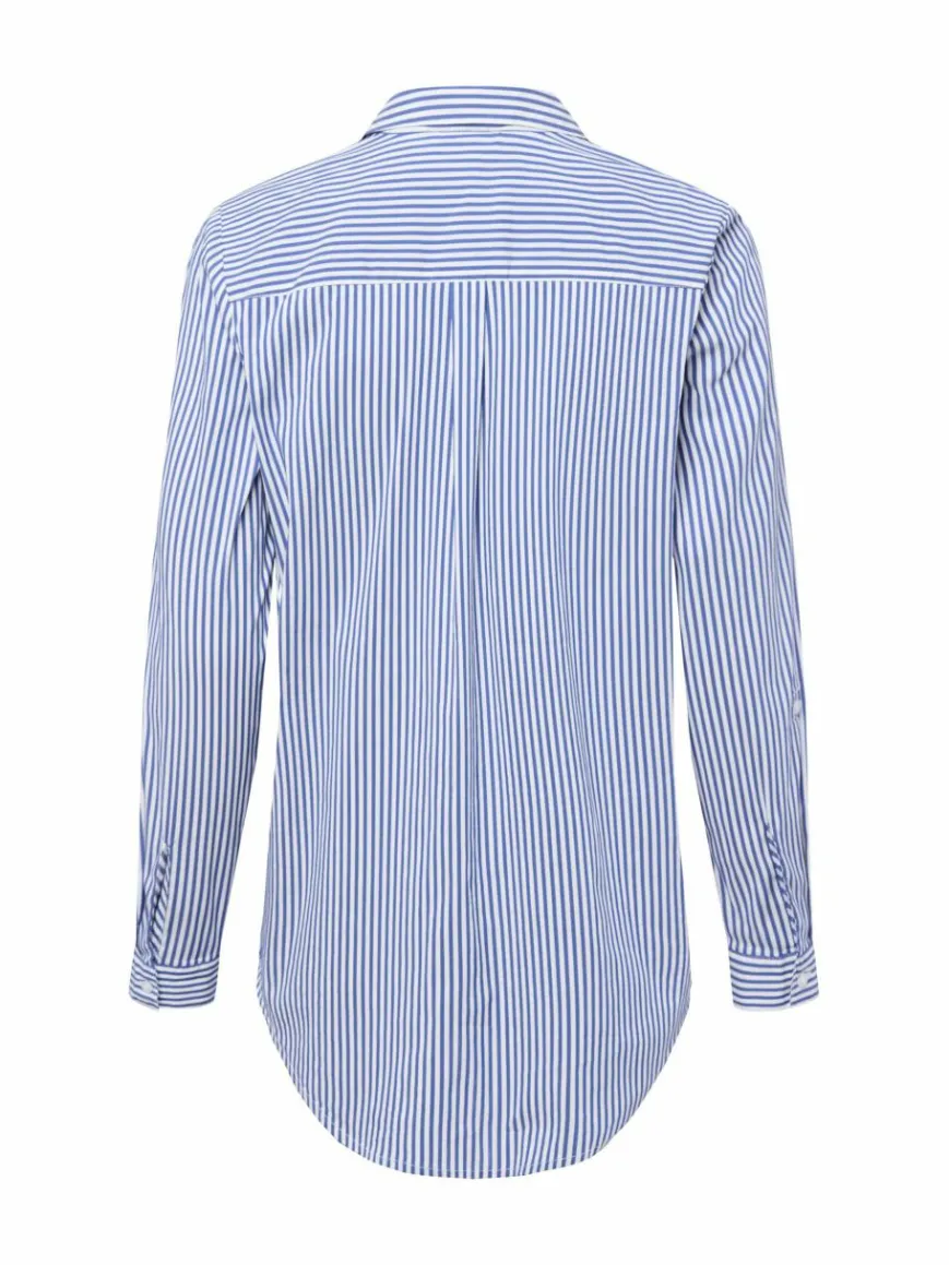 Marie Lund Blusen*Damen Blusenshirt weiß blau gestreift