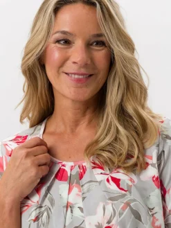 Frank Walder Blusen*Damen Blusenshirt mehrfarbig gemustert