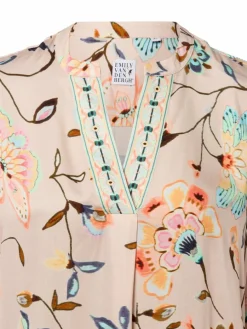 Emily van den Bergh Blusen*Damen Blusenshirt roségold mehrfarbig bedruckt