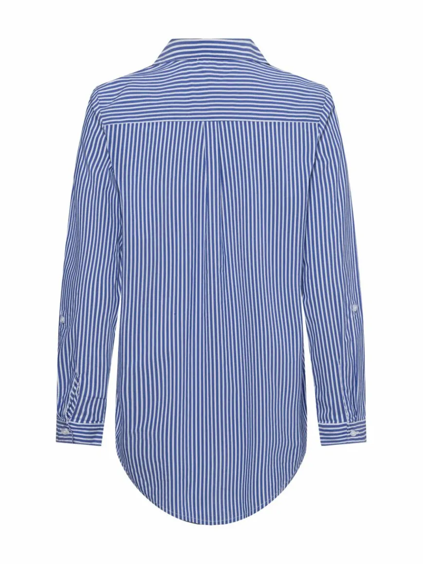 Marie Lund Blusen*Damen Blusenshirt hellblau weiß gestreift