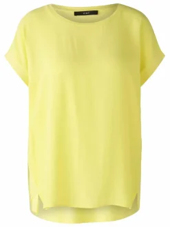 Oui Blusen*Damen Blusenshirt gelb uni