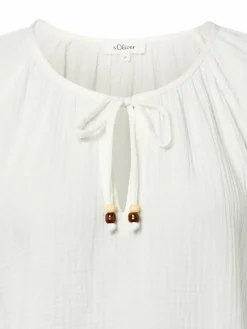 s.Oliver Blusen*Damen Blusenshirt weiß uni