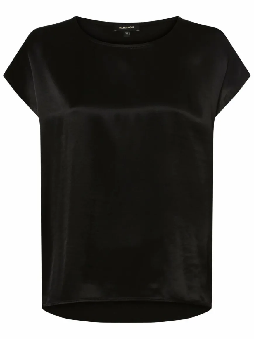 More & More Blusen*Damen Blusenshirt schwarz uni
