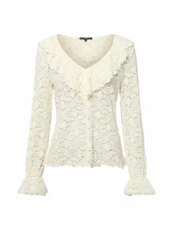 zero Blusen*Damen Blusenshirt ecru uni