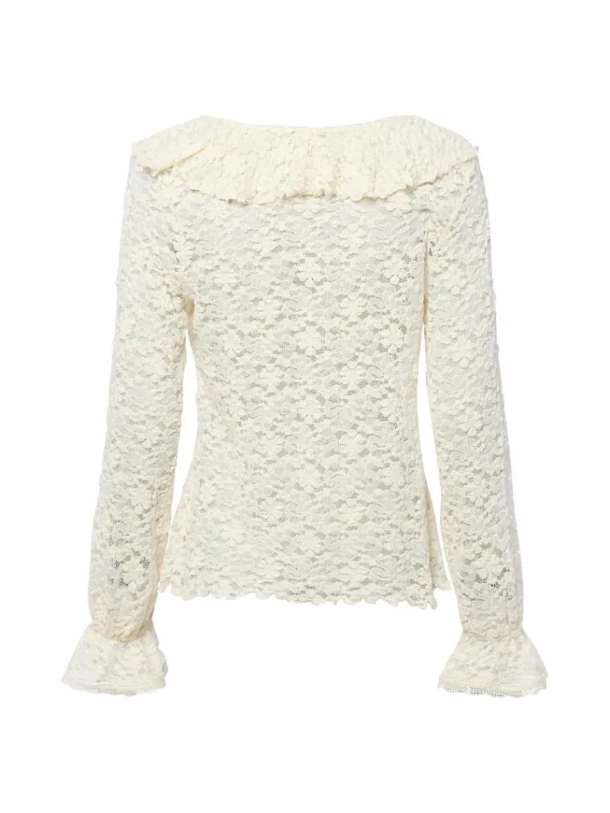 zero Blusen*Damen Blusenshirt ecru uni