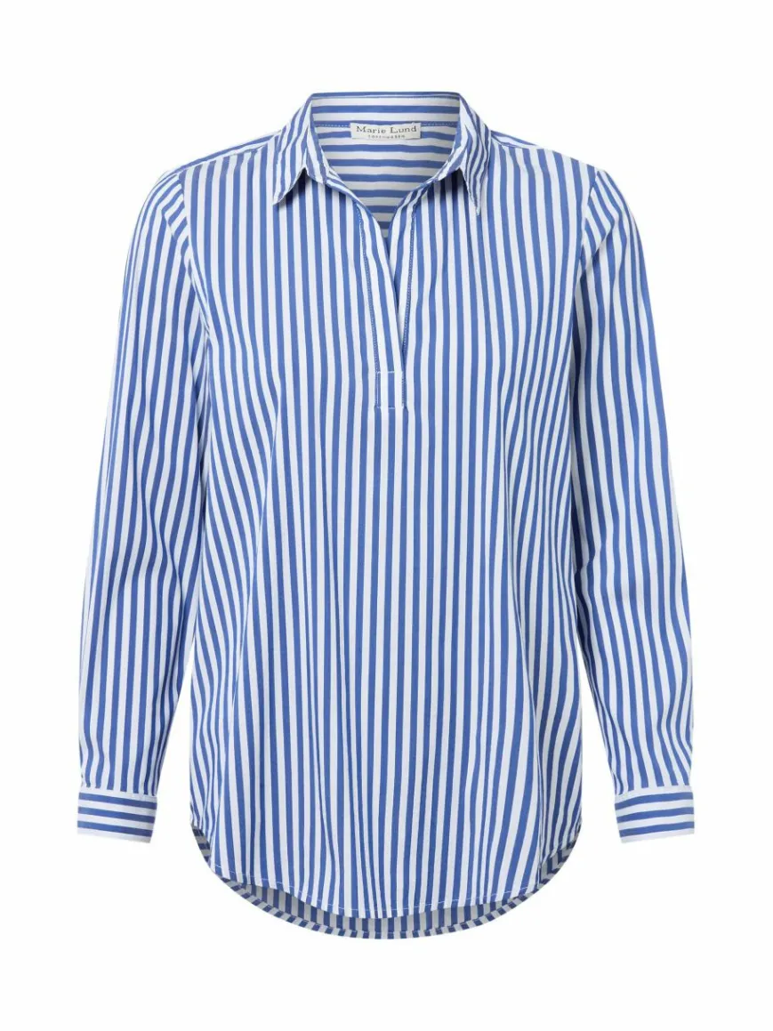 Marie Lund Blusen*Damen Blusenshirt weiß royal gestreift