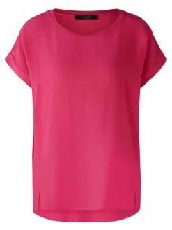 Oui Blusen*Damen Blusenshirt pink uni