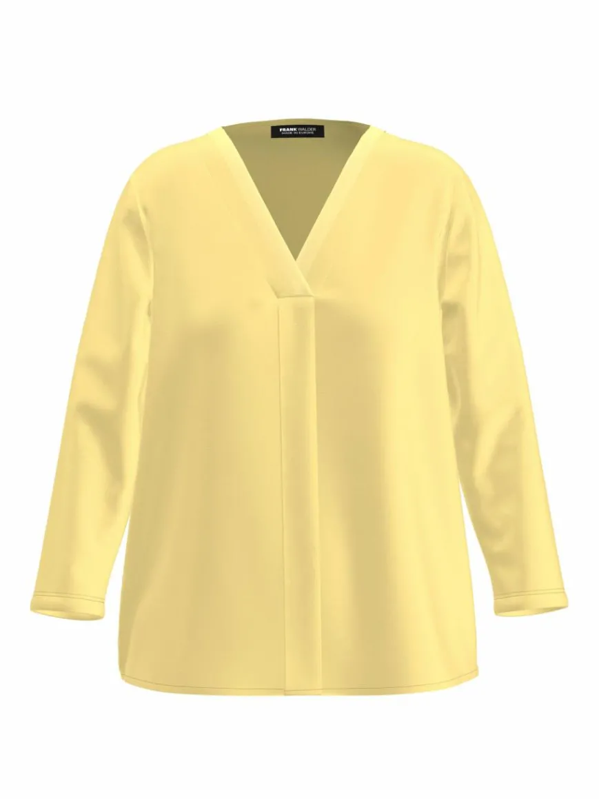 Frank Walder Blusen*Damen Blusenshirt gelb uni