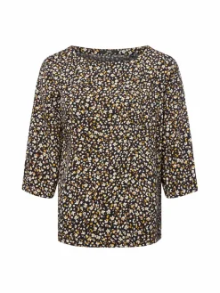 zero Blusen*Damen Blusenshirt schwarz mais gemustert