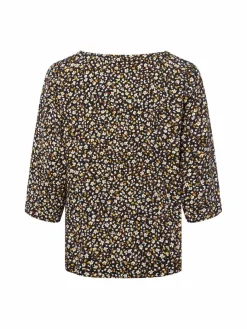 zero Blusen*Damen Blusenshirt schwarz mais gemustert