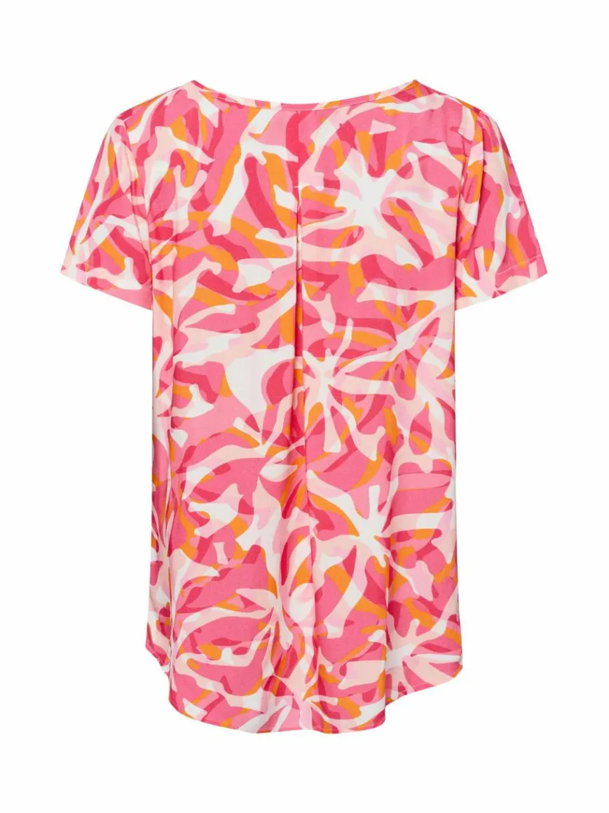 Franco Callegari Blusen*Damen Blusenshirt - Carry pink orange gemustert