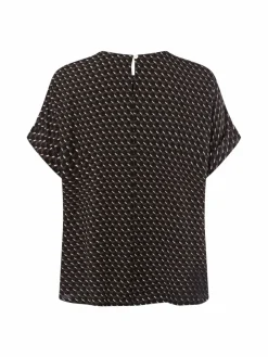 Opus Blusen*Damen Blusenshirt - Femka london schilf marine gemustert