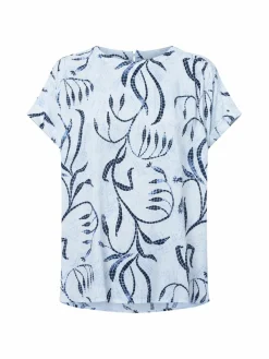 soyaconcept® Blusen*Damen Blusenshirt - Sabira hellblau marine gemustert