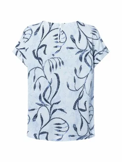 soyaconcept® Blusen*Damen Blusenshirt - Sabira hellblau marine gemustert