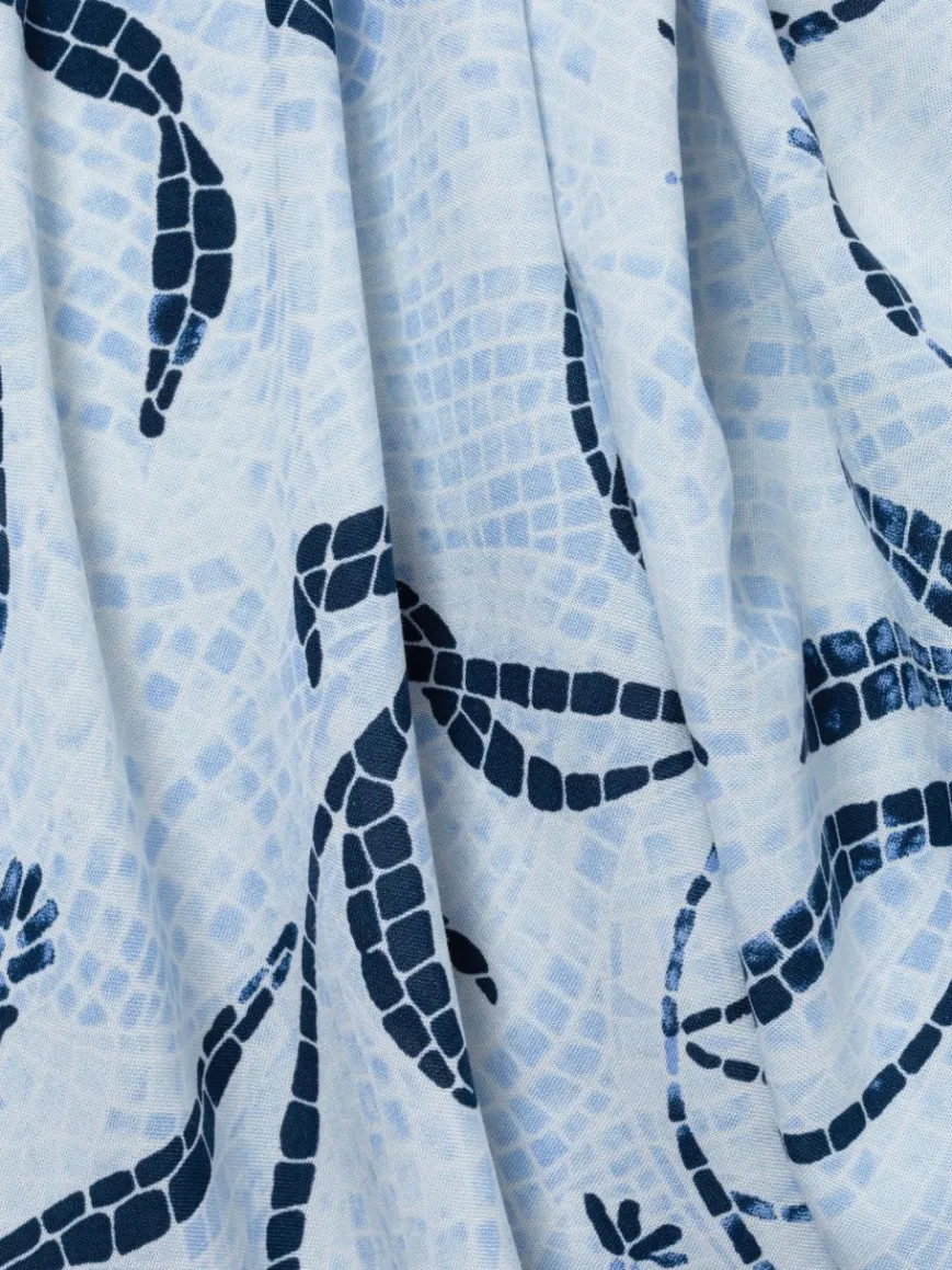 soyaconcept® Blusen*Damen Blusenshirt - Sabira hellblau marine gemustert