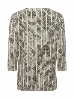 soyaconcept® Blusen*Damen Blusenshirt - SC-Felicity beige schwarz gemustert