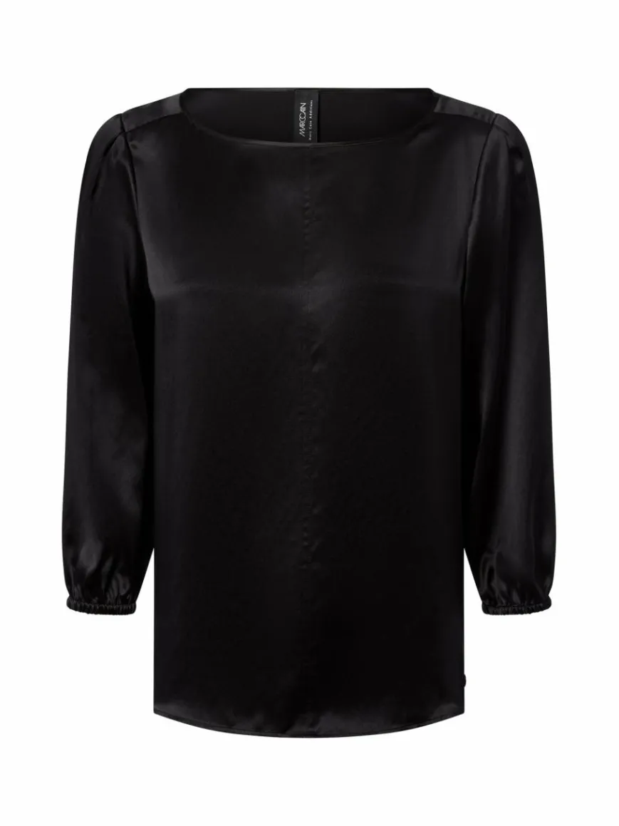 Marc Cain Collections Blusen*Damen Blusenshirt aus Seide schwarz uni