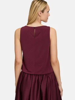 Vera Mont Blusen*Damen Blusentop bordeaux uni