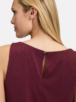 Vera Mont Blusen*Damen Blusentop bordeaux uni