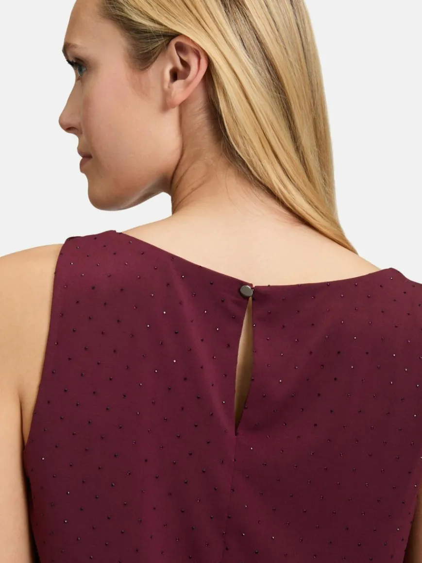 Vera Mont Blusen*Damen Blusentop bordeaux uni