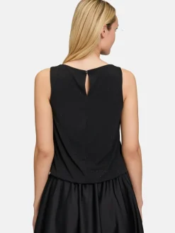 Vera Mont Blusen*Damen Blusentop schwarz uni